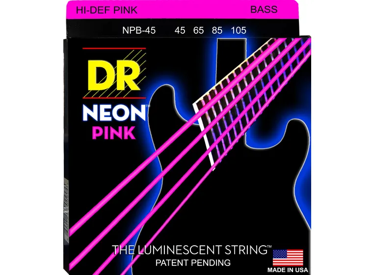 DR Strings NPB45 Neon Pink (045-105) Medium 